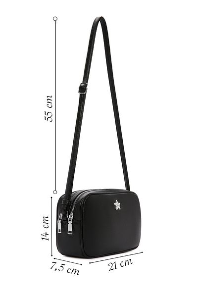 Derimod Women's Black Long Strap Crossbody Bag 25Sbd 280418