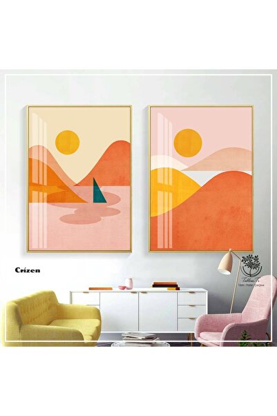 Tablomtr Metal Çerçeveli Gerçek Camlı Tablo Crizen 2li Set