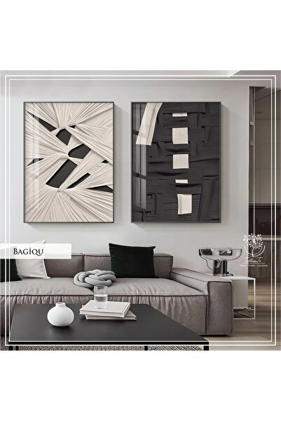 Tablomtr Metal Çerçeveli Gerçek Camlı Tablo BagiquA 2 liSet