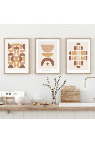 Tablomtr Metal Çerçeveli Gerçek Camlı Tablo Darling 3 Lü Set