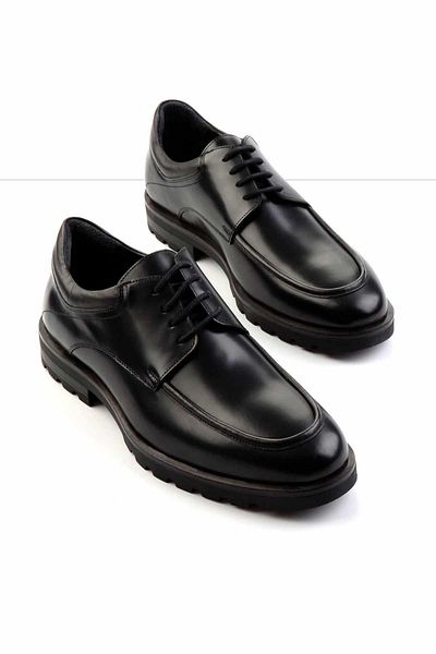 Bambi Black Leather Men's Classic Shoes E01757710514