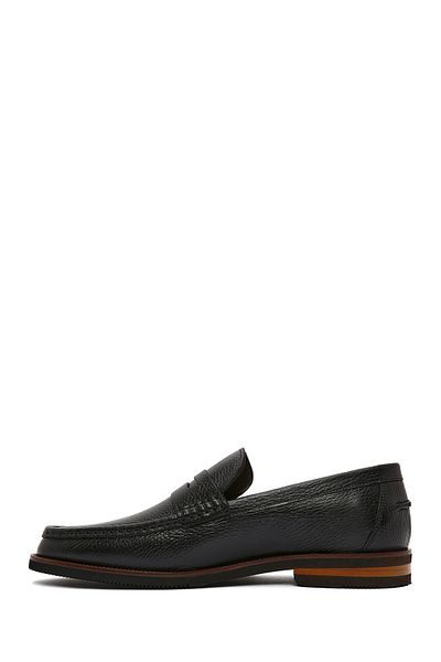 Derimod Pantofi pentru bărbați din piele neagră din piele naturală Pantofi casual Penny Loafer Pantofi casual zilnic 25sfd6704ft