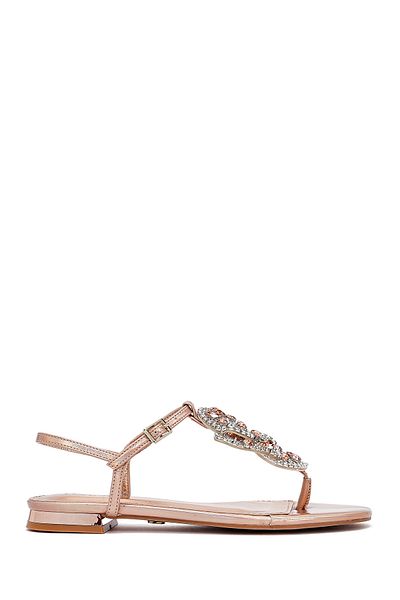 Derimod Women's Pink Stone Flip Flops Sandals 25Sfe481032