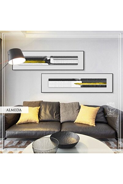 Tablomtr Metal Çerçeveli Gerçek Camlı Almeda 2'li Tablo