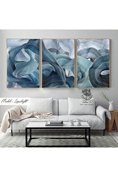 Tablomtr Metal Çerçeveli Gerçek Camlı Tablo Limelight 3 Lü Set