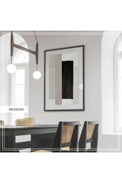 Tablomtr Metal Çerçeveli Gerçek Camlı Tablo Grelessa TekliSet