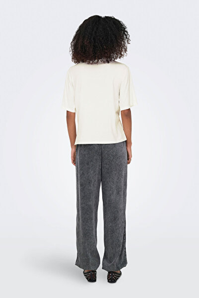 ONLY ONLSANNI S/S STONES TOP B OFF WHITE Tricou cu mânecă scurtă pentru femei