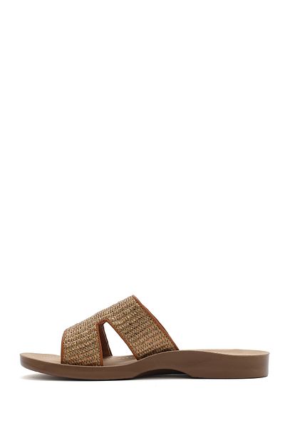 Derimod Women's Tan Straw Slippers 25Sfe4636M7