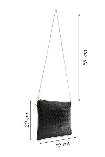 Derimod Women's Black Long Chain Strap Clutch Bag 25Sbd 220826