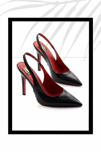 Bambi Black Women's Classic Heeled Shoes K 01455018207