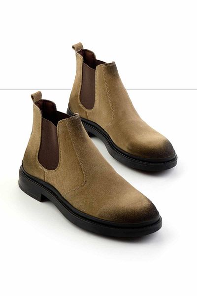 Bambi Sand Suede Γνήσιο δέρμα Ανδρικές Μπότες & Μποτάκια E02442055002