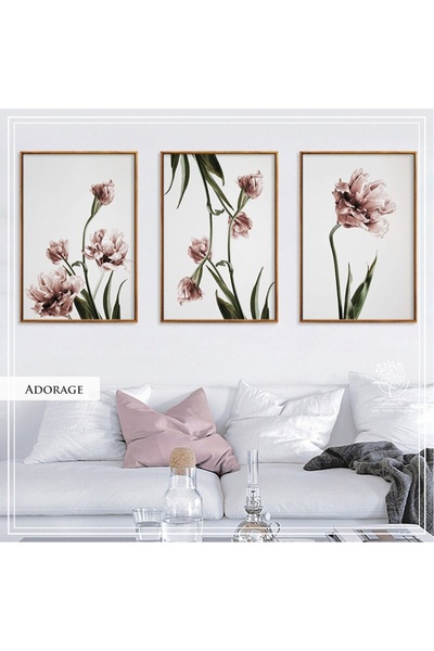 Tablomtr Metal Çerçeveli Gerçek Camlı Tablo Adorage 3 Lü Set