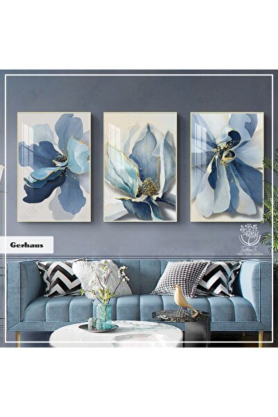 Tablomtr Metal Çerçeveli Gerçek Camlı Tablo Gerhaus 3 lü Set