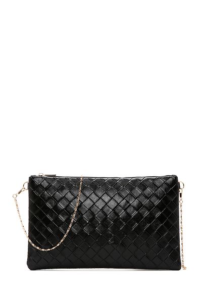 Derimod Women's Black Long Chain Strap Clutch Bag 25Sbd 220826