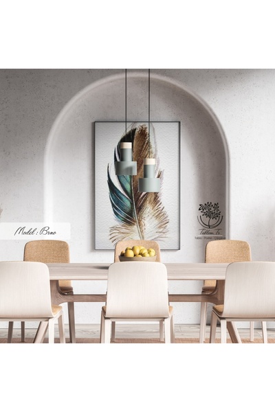 Tablomtr Metal Çerçeveli Gerçek Camlı Tablo Brno 1li Set