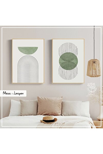 Tablomtr Metal Çerçeveli Gerçek Camlı Tablo Landyon 2 Li Set