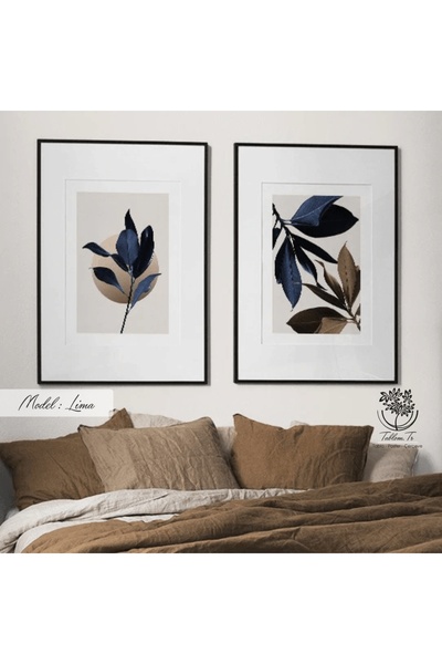 Tablomtr Metal Çerçeveli Gerçek Camlı Tablo Lima 2 Li Set