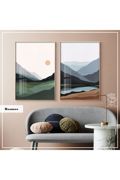 Tablomtr Metal Çerçeveli Gerçek Camlı Tablo Roamer 2li Set