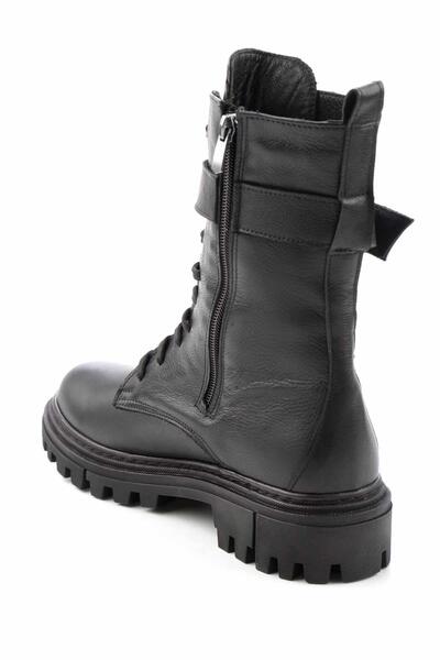 Bambi Černé dámské boty a botičky z pravé kůže K02178300503