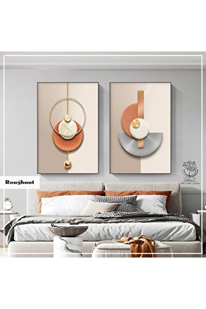 Tablomtr Metal Çerçeveli Gerçek Camlı Tablo Roughnut 22li Set