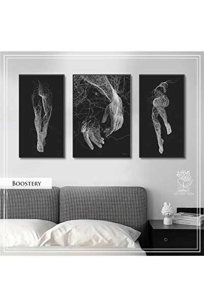 Tablomtr Metal Çerçeveli Gerçek Camlı Tablo BoosteryB 3 Lü Set
