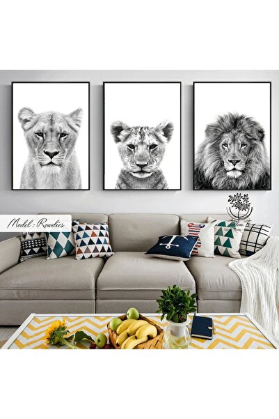 Tablomtr Metal Çerçeveli Gerçek Camlı Tablo Rowdies 3 Lü Set