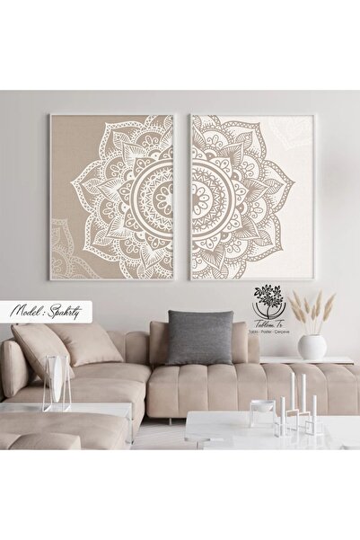 Tablomtr Metal Çerçeveli Gerçek Camlı Tablo Spahrty 2 Li Set