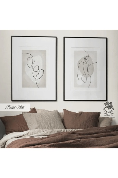 Tablomtr Metal Çerçeveli Gerçek Camlı Tablo Elite 2 Li Set