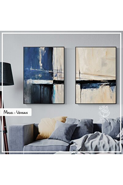 Tablomtr Metal Çerçeveli Gerçek Camlı Tablo Versals 2 Li Set