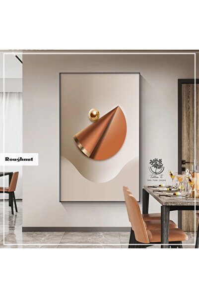 Tablomtr Metal Çerçeveli Gerçek Camlı Tablo Roughnut 1li Set
