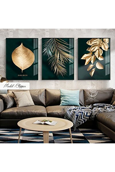 Tablomtr Metal Çerçeveli Gerçek Camlı Tablo Clipper 3 Lü Set