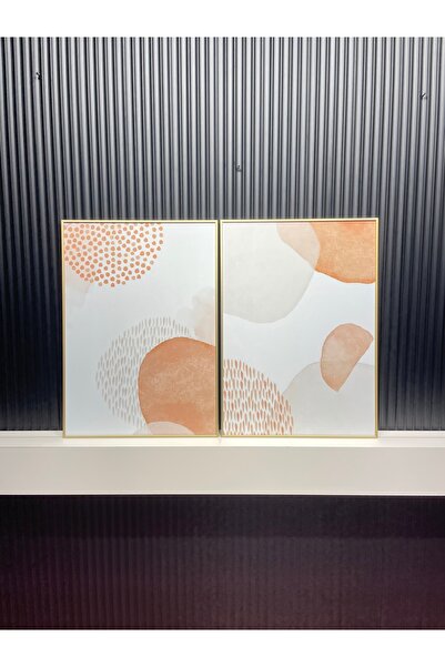 Tablomtr Metal Çerçeveli Gerçek Camlı Tablo Brownie 2 Li Set