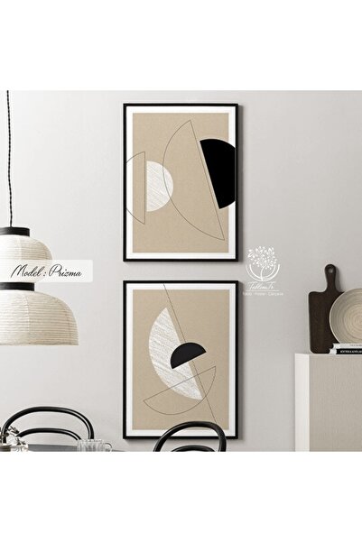 Tablomtr Metal Çerçeveli Gerçek Camlı Tablo Prizma 2 Li Set