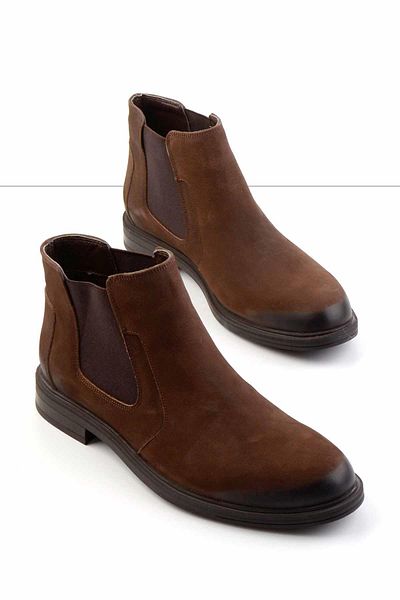 Bambi Καφέ Nubuck Γνήσιο Δερμάτινο Ανδρικές Μπότες & Μποτάκια E02011009201