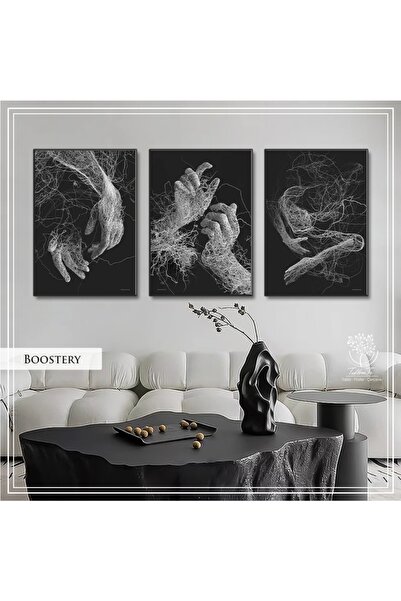 Tablomtr Metal Çerçeveli Gerçek Camlı Tablo BoosteryA 3 Lü Set