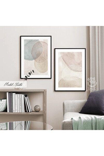 Tablomtr Metal Çerçeveli Gerçek Camlı Tablo Santa 2 Li Set