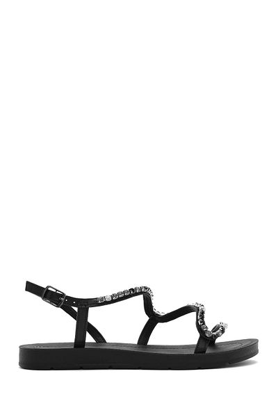 Derimod Women's Black Stone Sandals 25Sfe464114