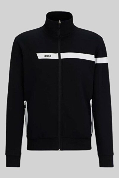 BOSS Regular Fit Dik Yaka Erkek Spor Ceket Siyah