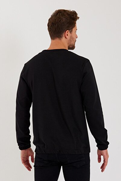 Adams Hanorac pentru bărbați cu mânecă lungă din bumbac 100% cu broderie Süzene