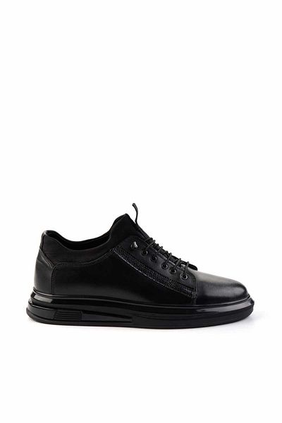 Bambi Black Leather Men's Casual Shoes E01401081943