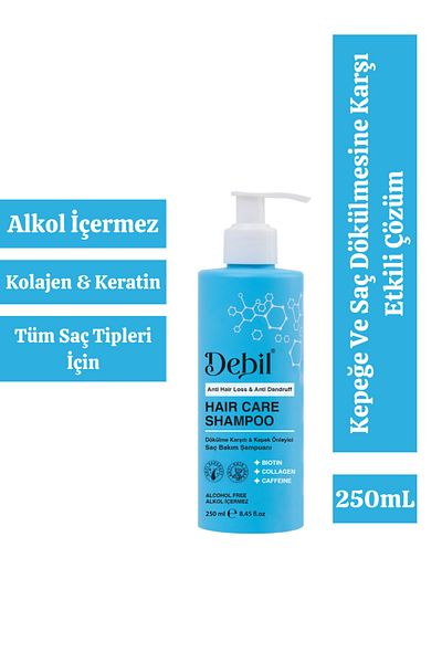 Debil Collagen, Keratin and Biotin Hair Care Shampoo - Anti-Dandruff and Hair Loss