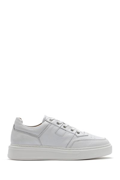 Derimod Men's White Lace-Up Leather Sneaker 25Sfd6102Ft