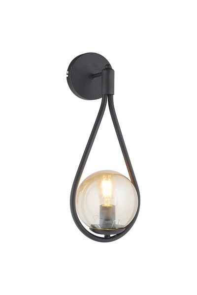 Apliqa Aplica HubRom, MIRZA 3539-01W-BL-01 20x40 cm 1xE27-60W Negru