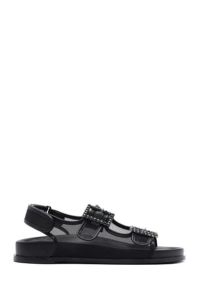 Derimod Dámské sandály s přezkou Black Stone 25SFD44236F