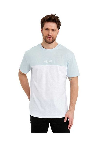 Adams Bărbați cu gât crew - tricou cu imprimeu bloc de culoare