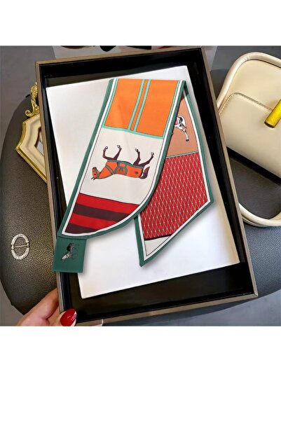 nurfemina At Figürlü Zarif Tasarım Şık Kadın Kravat Fular