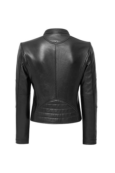 Derimod Glam Women's Black Short Leather Jacket 24Wgm5194R3