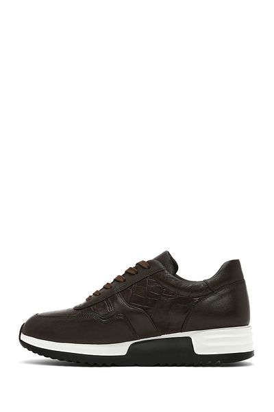 Derimod Men's Brown Lace-Up Leather Sneaker 25Sfd 640014