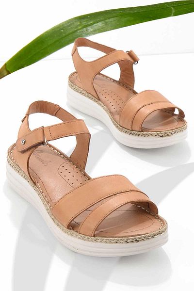 Bambi Taba Leather Women's Sandals K05112156503
