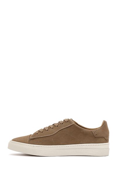 Derimod Men's Beige Lace-Up Nubuck Leather Sneaker 25Sfd6105V3